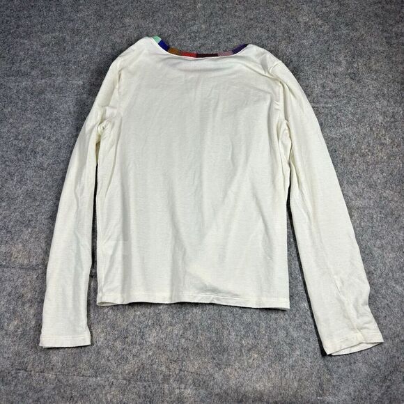 Splendid X Margherita Shirt Womens Medium Wool Blend Colorful Neckline Top - Picture 7 of 7